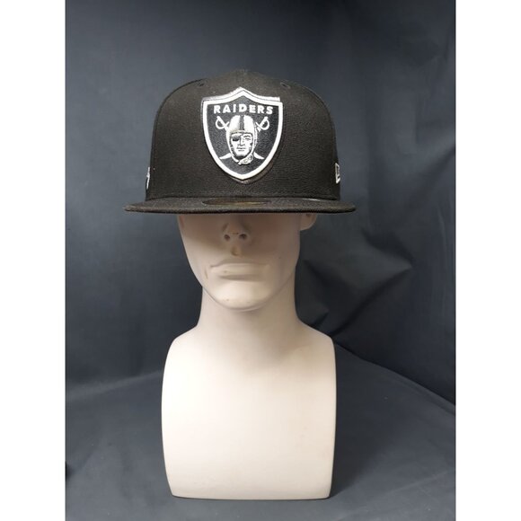 New Era 59Fifty Las Vegas Raiders Fitted Cap Black Size 7 1/2 NEW WITH TAGS! - Picture 2 of 8